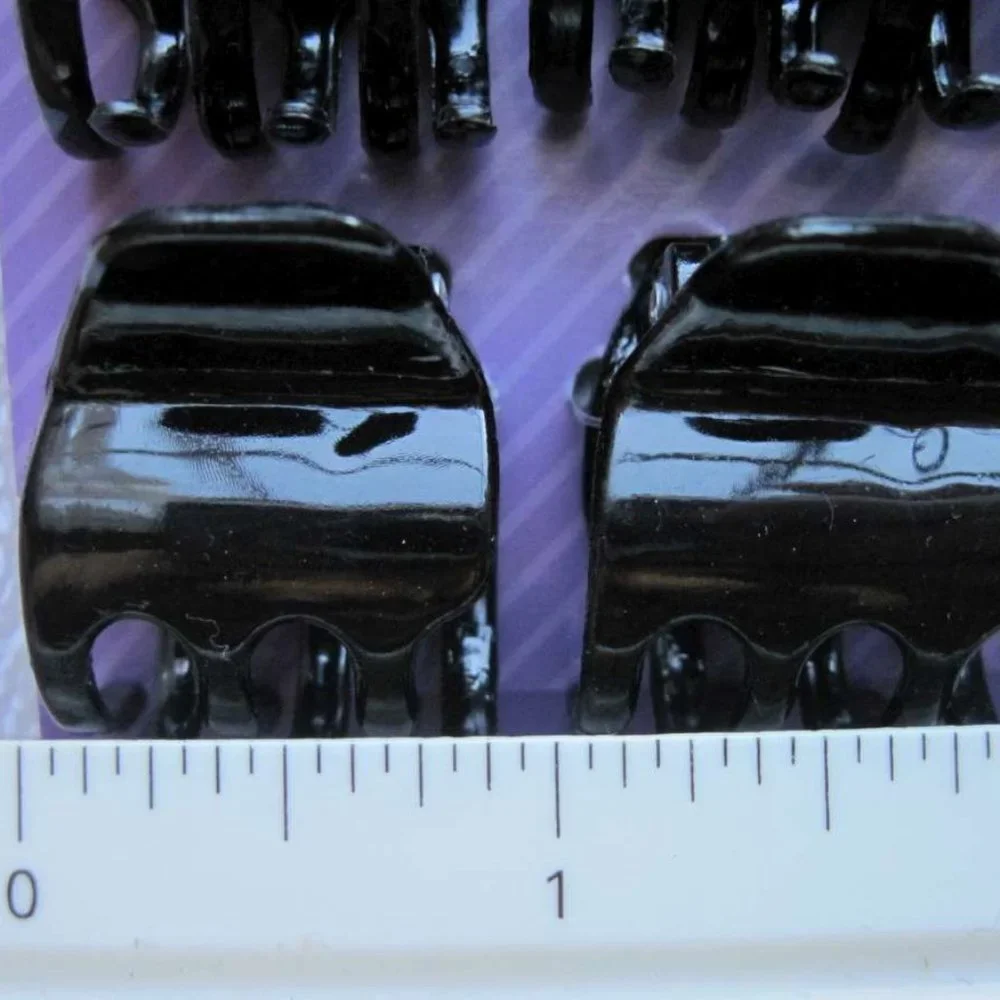 12 Goody Classics Darla Small Claw Clips Hair Jaw Plastic Black Tort Brown Clear